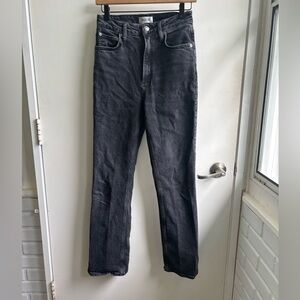 Agolde Riley High Rise Straight Leg Jeans 27 minimalist layered boho goth staple